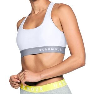 Under Armour White and Gray Sports Bra